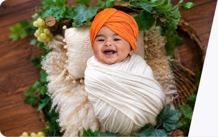 Newborn baby portrait
